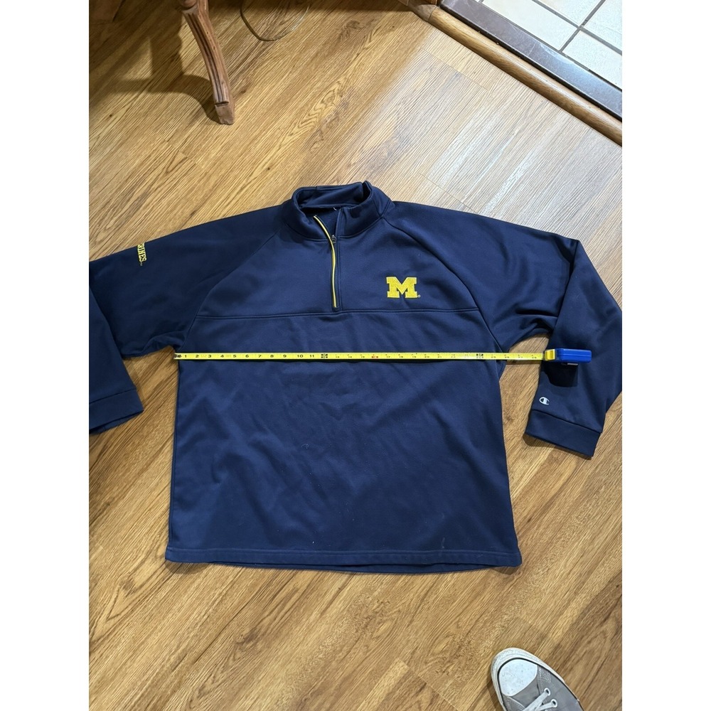 Michigan Wolverines Men's Blue Champion 1/4 Zip Pullover NCAA